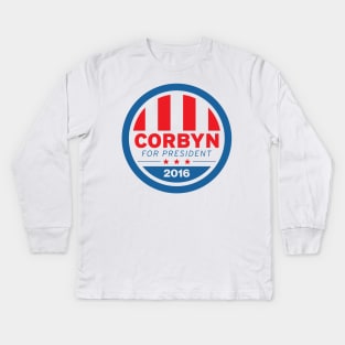 Jeremy Corbyn for President 2016 Kids Long Sleeve T-Shirt